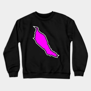 Denman Island BC - Pink Magenta Silhouette - Simple and Bright - Denman Island Crewneck Sweatshirt